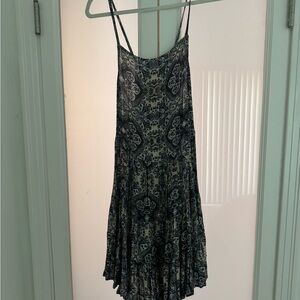 Free People Navy and Cream Mini Dress